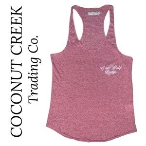 Coconut Creek GREAT WOLF LODGE Racerback Tank Heather Pink Top Women’s Small
